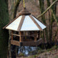 Art.21390 - Vogelfutterhaus Sechseck dunkelbraun im "Natural Camouflage" - Design