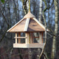 Robustes Futterhaus „Camouflage“ – Design-Vogelhaus mit UV-beständigem Acrylglas und einfacher Aufhängung.

