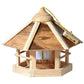 LUXUS-VOGELHAUS „Camouflage“ – Wetterfestes Vogelhaus aus imprägniertem Kiefernholz mit Acrylglassilo.
