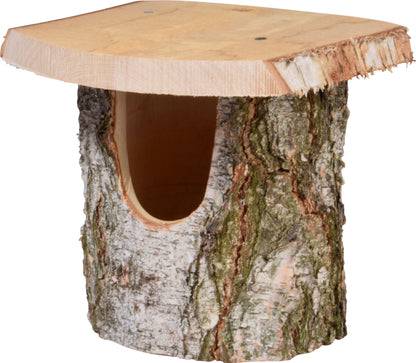 Handgefertigter Nistkasten aus FSC®-zertifiziertem Birkenholz, ideal für Rotkehlchen und Bachstelzen.