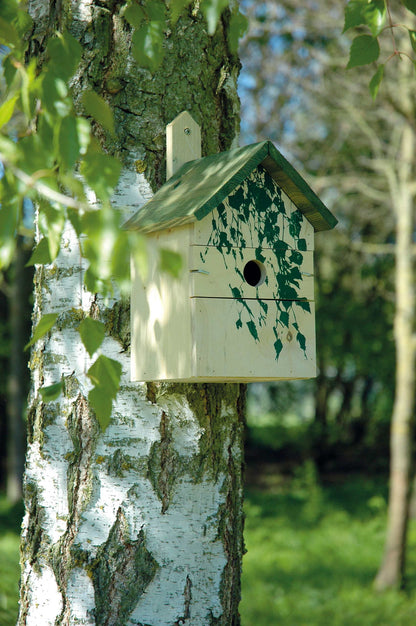 Art.22159e - Nistkasten Camouflage-Design "Birke" - Luxus-Vogelhaus.de