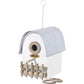Art. 22313FSCe - Nistkasten "Rundhaus" mit Alu-Dach | Elfenbein - Luxus-Vogelhaus.de