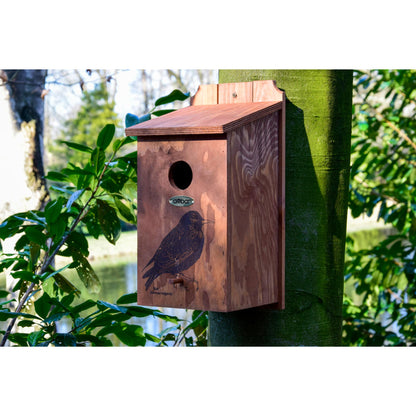 Art. 22362FSCe - Nistkasten Siebdruckmotiv "Star" Ø 45 mm - Luxus-Vogelhaus.de
