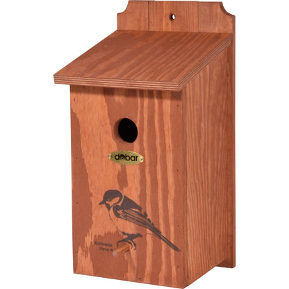 Art. 22365FSCe - Nistkasten mit Siebdruckmotiv "Kohlmeise" Ø 32 mm - Luxus-Vogelhaus.de