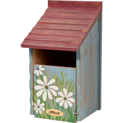 LUXUS-VOGELHAUS® Nistkasten für Rotkehlchen aus FSC®-zertifiziertem Kiefernholz, wetterfest lasiert.