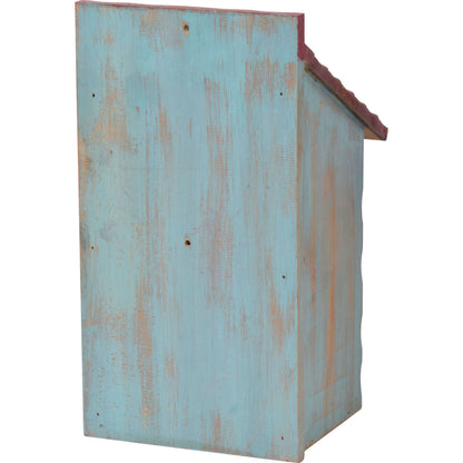 LUXUS-VOGELHAUS® Vogelhaus aus FSC®-zertifiziertem Holz mit farbenfroher Bemalung, perfekt für Nischenbrüter.