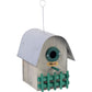 Art. 22413FSCe - Nistkasten "Rundhaus" mit Alu-Dach | Teak - Luxus-Vogelhaus.de