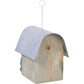 Art. 22413FSCe - Nistkasten "Rundhaus" mit Alu-Dach | Teak - Luxus-Vogelhaus.de