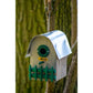 Art. 22413FSCe - Nistkasten "Rundhaus" mit Alu-Dach | Teak - Luxus-Vogelhaus.de