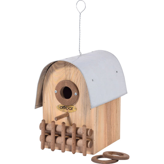 Art. 22513FSCe - Nistkasten "Rundhaus" mit Alu-Dach | Bernstein - Luxus-Vogelhaus.de