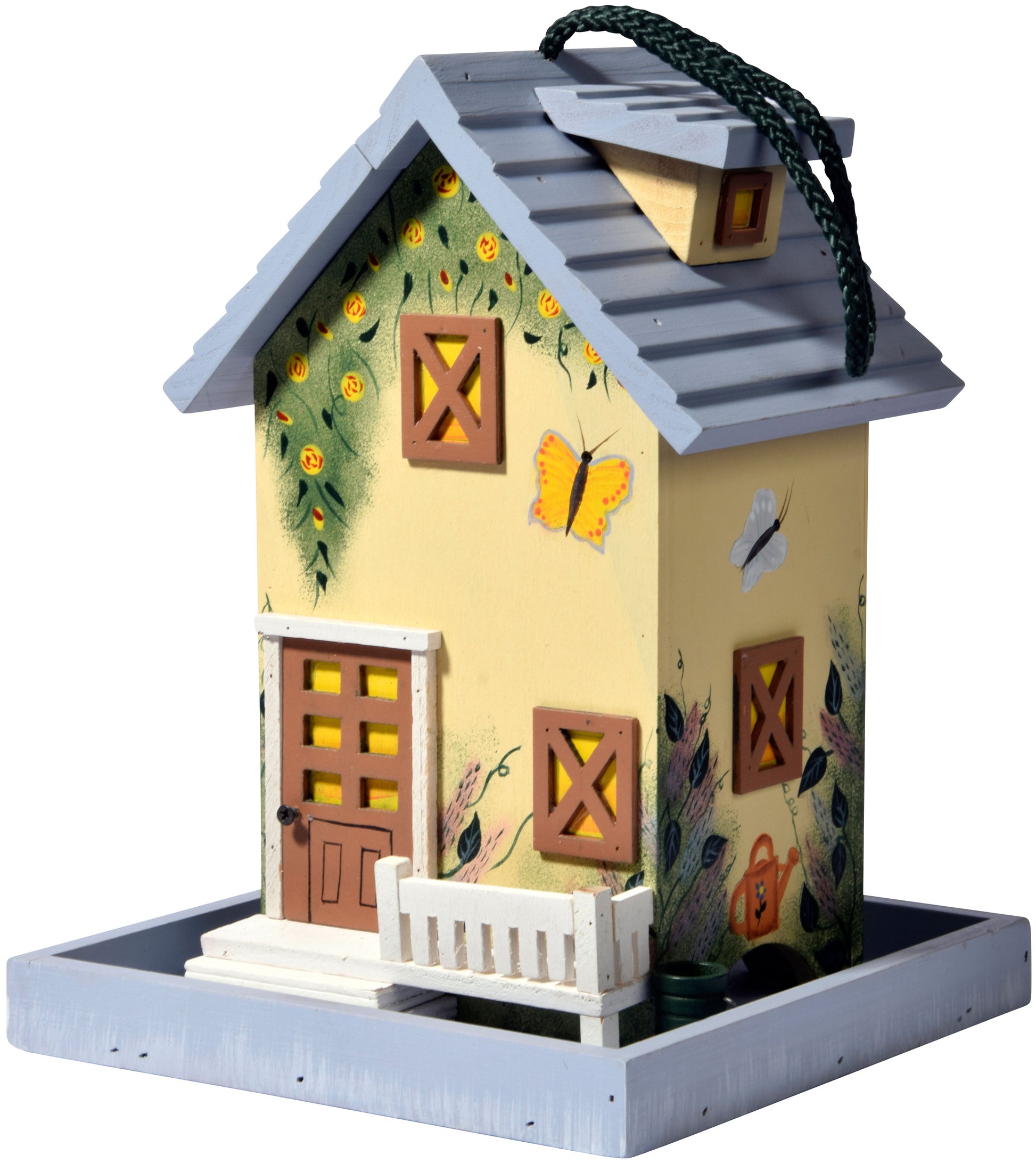 LUXUS-VOGELHAUS Western-Vogelfutterhaus „Summer“ – Aus FSC®-zertifiziertem Kiefernholz mit aufklappbarem Dach.
