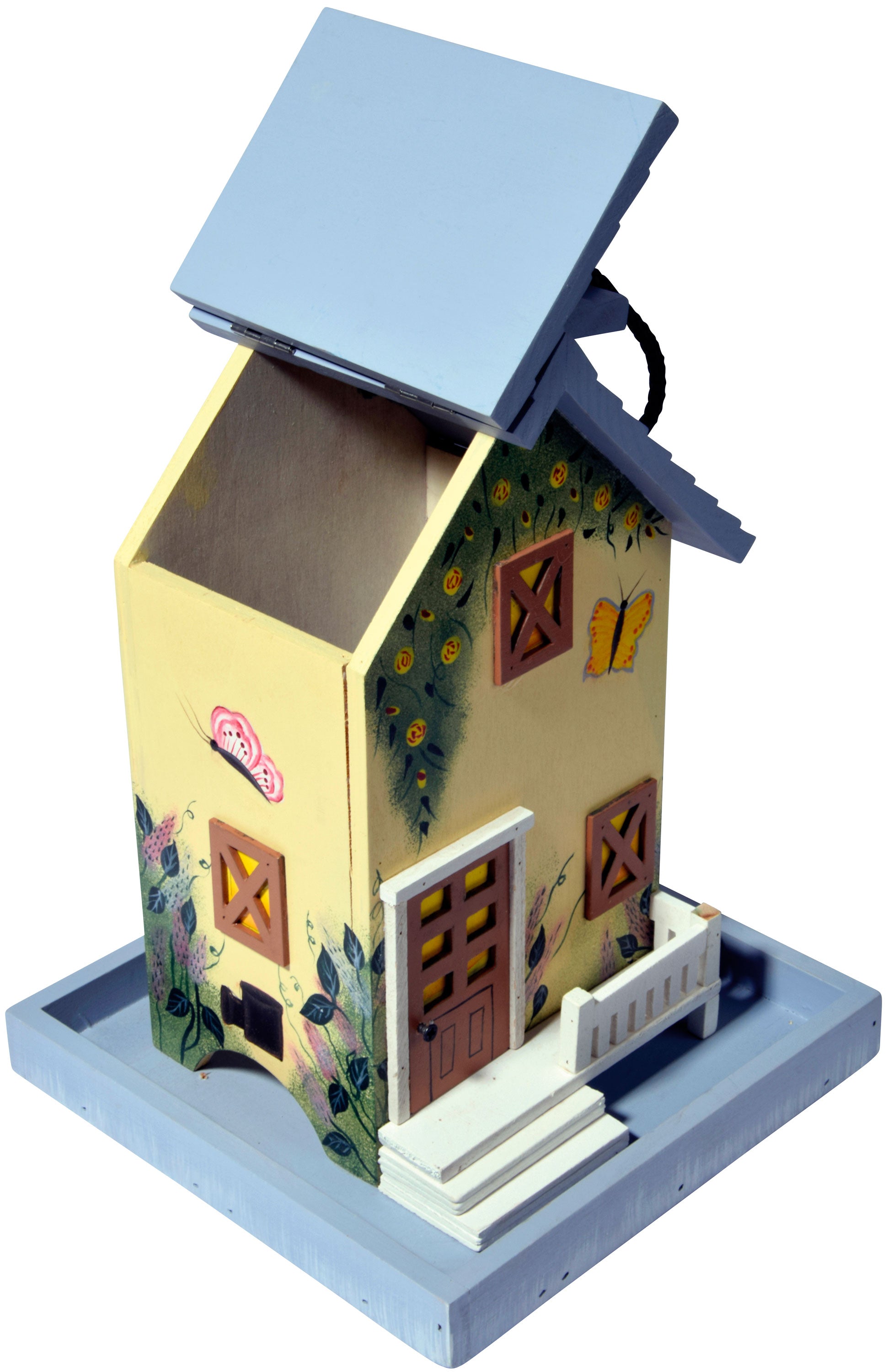 Western-Vogelfutterhaus „Summer“ – Robustes und farbenfrohes Futterhaus, ideal für Garten und Balkon.
