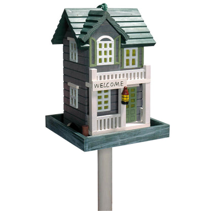 LUXUS-VOGELHAUS® Western-Vogelhaus "Welcome" aus FSC®-zertifiziertem Kiefernholz, farbenfroh gestaltet.