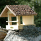 Art. 38120FSCe - FSC® Futterhaus klein aus Holz mit Rindendach