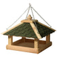 LUXUS-VOGELHAUS Vogelfutterhaus "Classic Green" aus imprägniertem Kiefernholz, mit wetterfestem Bitumendach.
