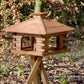 Art. 45300e - Quadratisches Vogelhaus Rustikal mit Holzdach - Kiefer