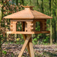 Art. 45300e - Quadratisches Vogelhaus Rustikal mit Holzdach - Kiefer