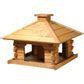 Art. 45300e - Quadratisches Vogelhaus Rustikal mit Holzdach - Kiefer
