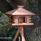 Art. 45300e - Quadratisches Vogelhaus Rustikal mit Holzdach - Kiefer