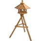 Vogelfutterhaus "Anflug" aus massivem Eichenholz – Robustes Vogelhaus mit UV-Schutz - Luxus-Vogelhaus.de
