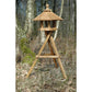 Vogelfutterhaus "Anflug" aus massivem Eichenholz – Robustes Vogelhaus mit UV-Schutz - Luxus-Vogelhaus.de
