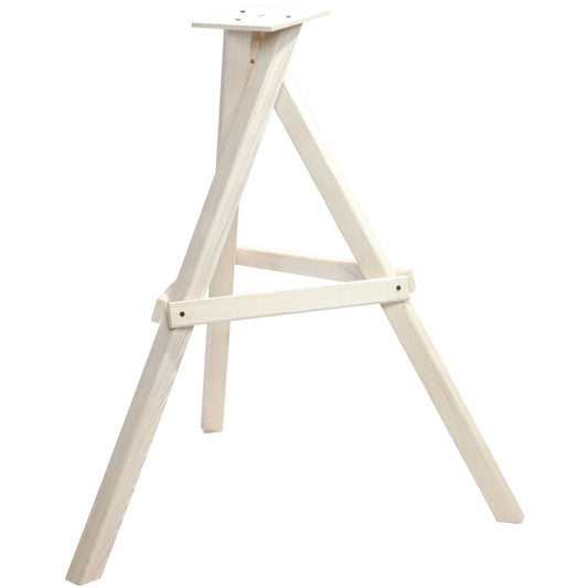 Art.47300e - Weißer Vogelhaus-Ständer aus Kiefernholz, dreibeinig - Luxus-Vogelhaus.de