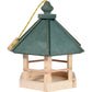 Art. 90038FSCe - Vogelfutterhaus 6-eck mit grünem Dach und Kordel