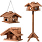 Vogelfutterhäuser aus Holz im Almhüttendesign