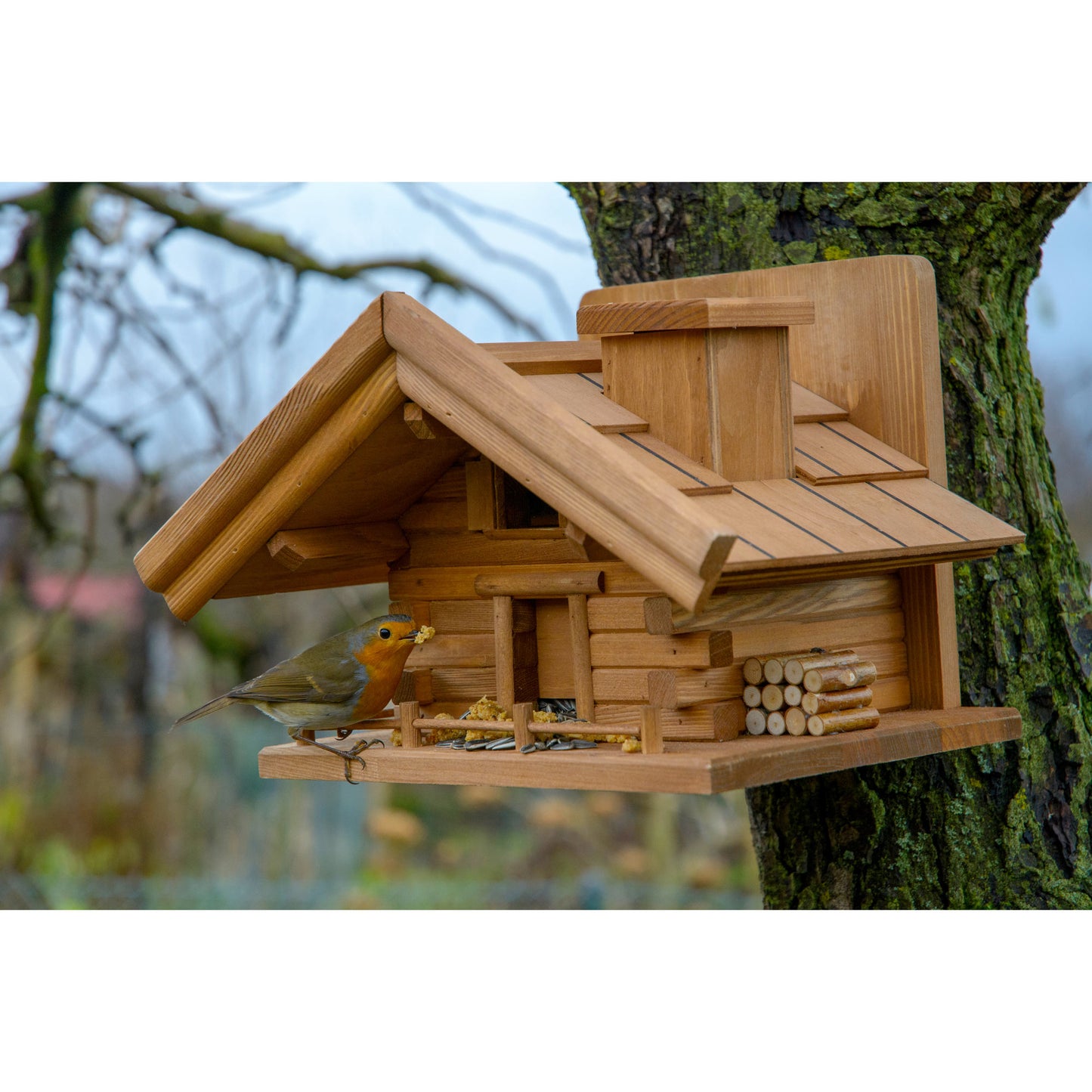 Art. 98734FSCe - Vogelfutterhaus "St. Moritz" zur Wandmontage