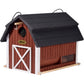 Art. 98760FSCe - Vogelfutterhaus "Katthult" Rot/Schwarz