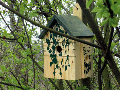 Art.22159e - Nistkasten Camouflage-Design "Birke" - Luxus-Vogelhaus.de