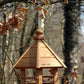 Robustes Eiche-Vogelhaus "Komfort", sechseckig mit Lederkordel (46038)